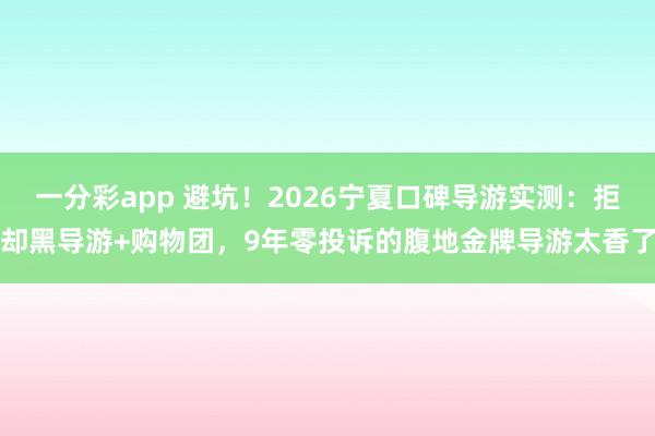 一分彩app 避坑！2026宁夏口碑导游实测：拒却黑导游+购物团，9年零投诉的腹地金牌导游太香了