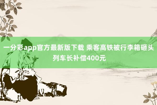 一分彩app官方最新版下载 乘客高铁被行李箱砸头 列车长补偿400元