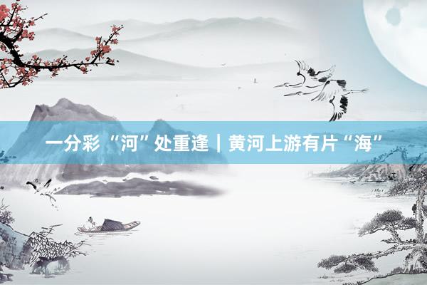 一分彩 “河”处重逢｜黄河上游有片“海”